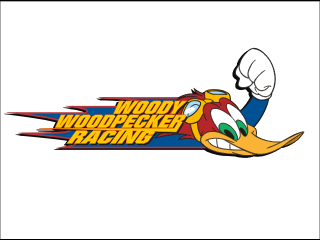 Woody Woodpecker Racing title screen for Playstation